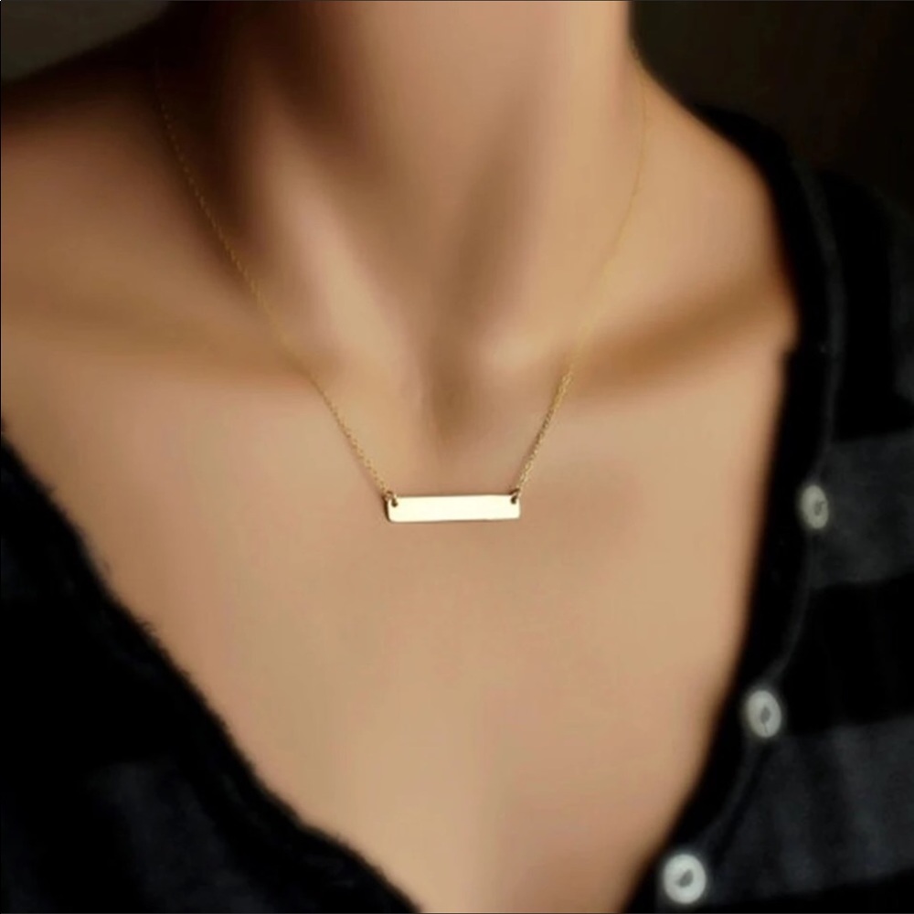 Gold Filled Elegant Bar Necklace
